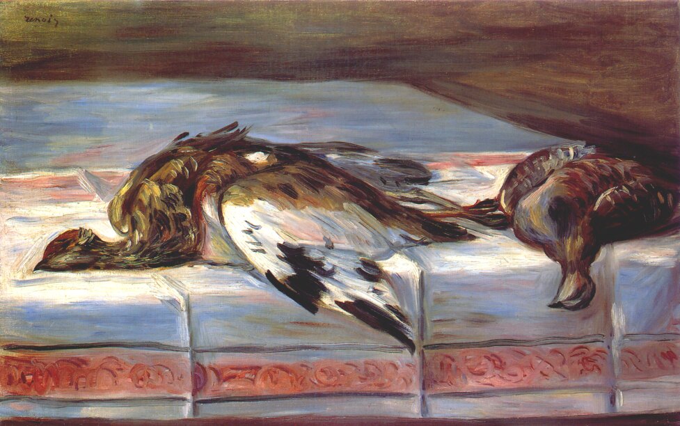 Still life with pheasant and partridge 1880